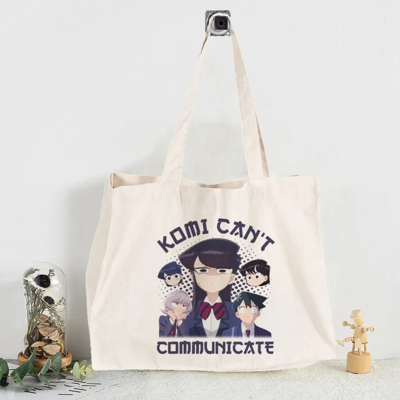 

Komi San Can't Communicate Shopping Bag Women Pattern Handbag Casual Large Top-handle Bags for Women