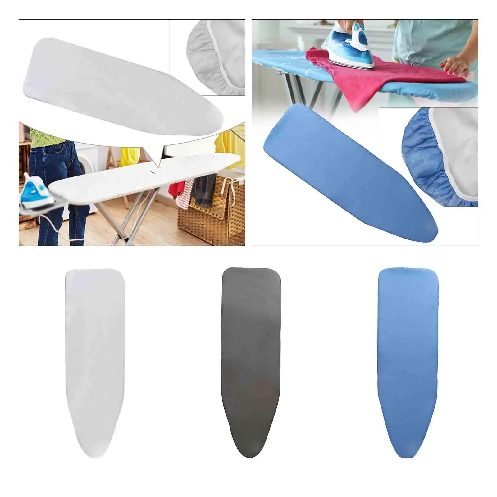 Ironing Board Cover Durable Replacement Heat Resistant Professional Protects Delicate Fabrics Thick Padding Iron Board Cover