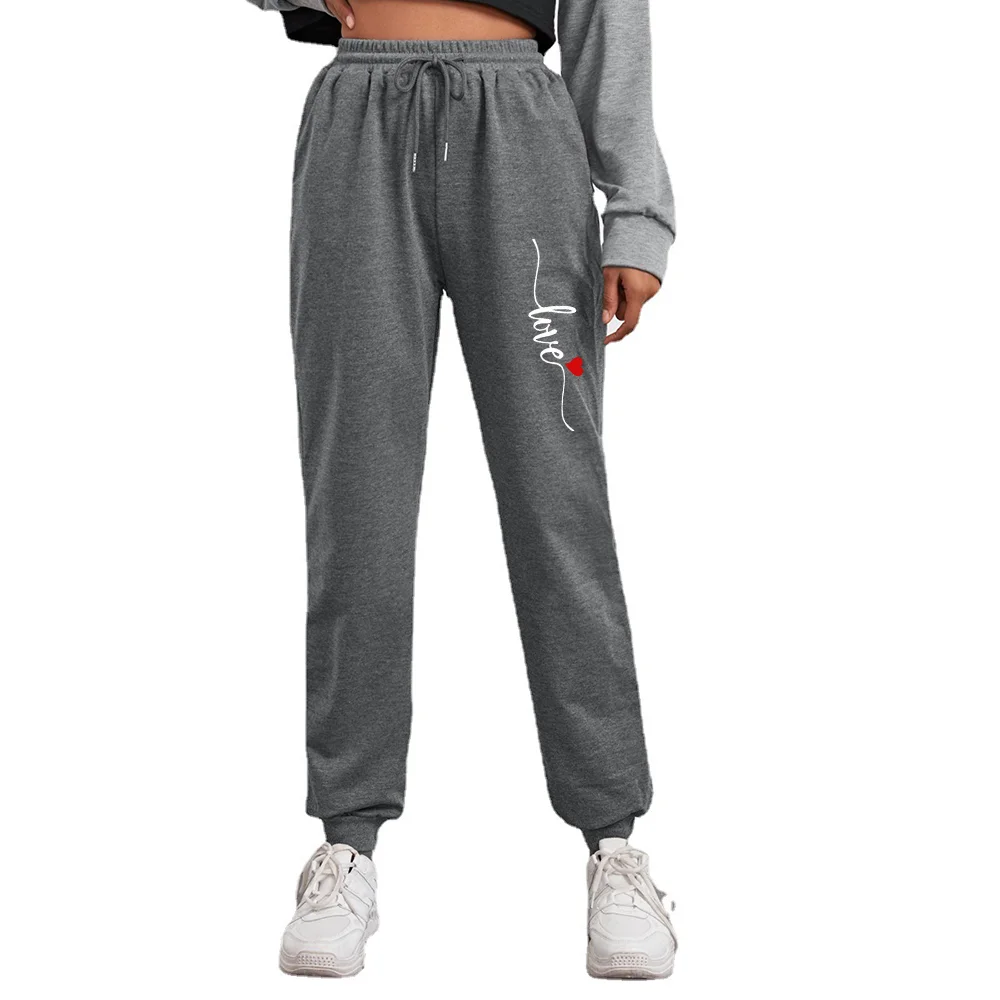 Women Long Pants Drawstring Butterfly Print Sportwear Dance Hip Hop Trousers Bottoms Streetwear Y2K Clothes