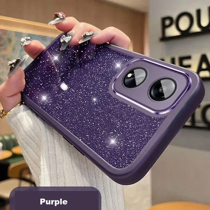 Sparkling Glitter Lens Protector Silicone Case Cover