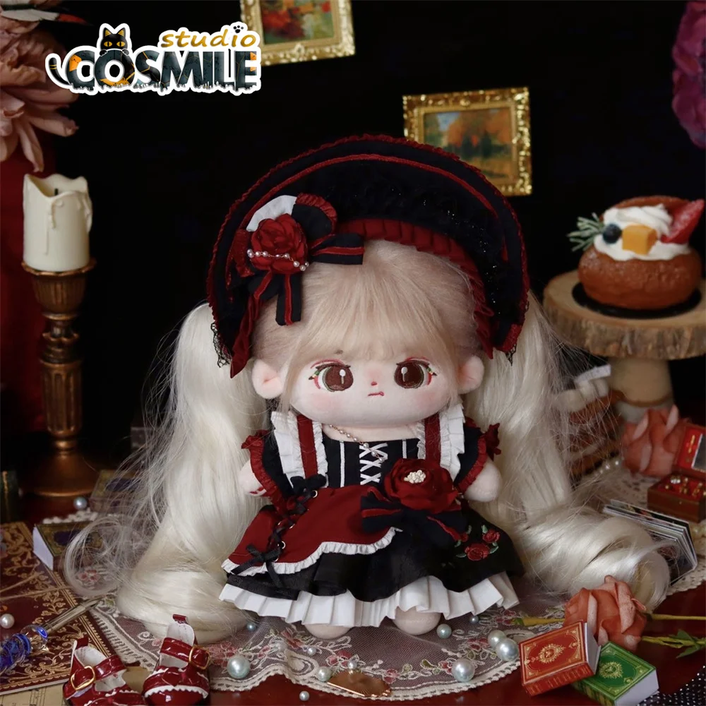 

No attributes Idol Star Rose Dress Lolita Tea Party Costume for Stuffed Plushie 20cm 30cm Plush Doll Clothing Toy Clothes DJ