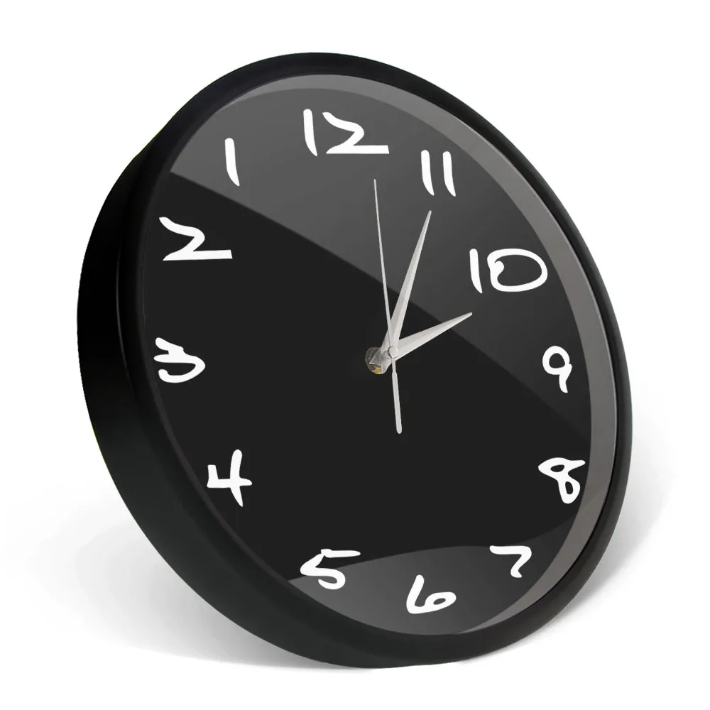 The Vinyl Clock Minimalist Black Backwards Clock Backwards Clock