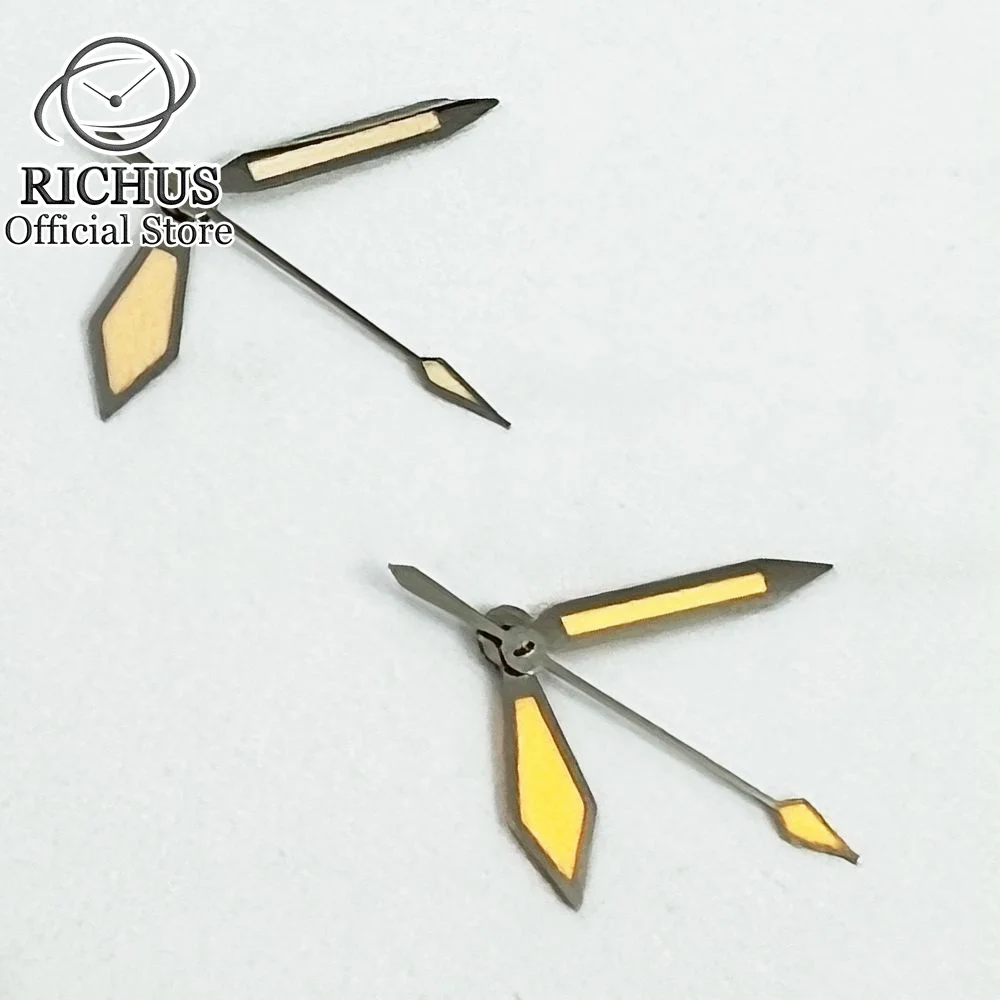 

Yellow Watch Hands for replacement Seamaster / Milsub for MOD fit 7S26 NH35 NH36 ETA 2824 2836 Miyota 8215 8205 821A Mingzhu2813