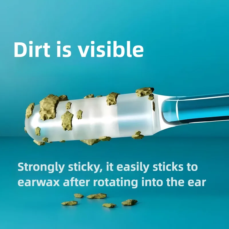 24/48PCS Reusable Silicone Ear Wax Remover Sticky Ear Pick Adhesive Ear Cleaner Tool with Soft Round Edges Dropshipping