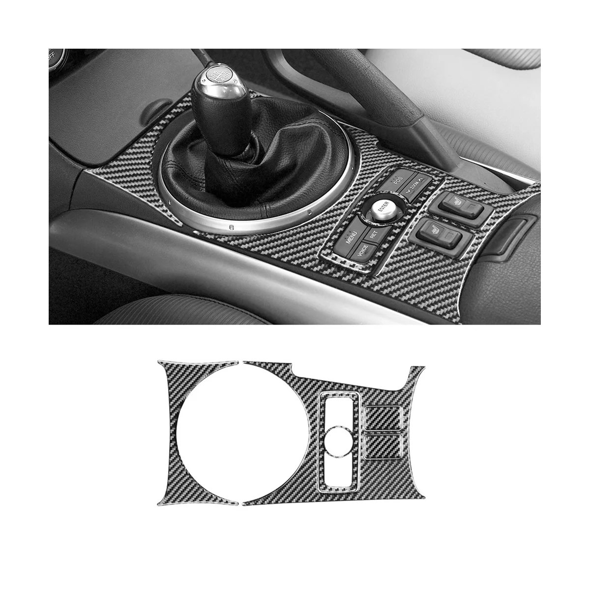 For Mazda RX8 RX-8 2004-2008 Center Console Gear Shift Panel Frame Trim Stickers Car Interior Accessories 2 For Mazda RX8 RX-8 2004-2008 Center Console Gear Shift Panel Frame Trim Stickers Car Interior Accessories 2