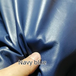 Premium Sheepskin Real Leather Fabric in Assorted Colors - 15x20cm (Navy blue)