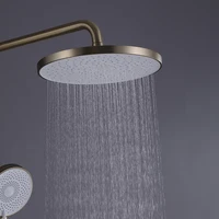 Hot Cold Mixer Rain Shower Mixer Faucet Bathroom LED Digital Brush Gold Shower System Bathtub Wall Mount SPA Fall Bath Taps Set 2