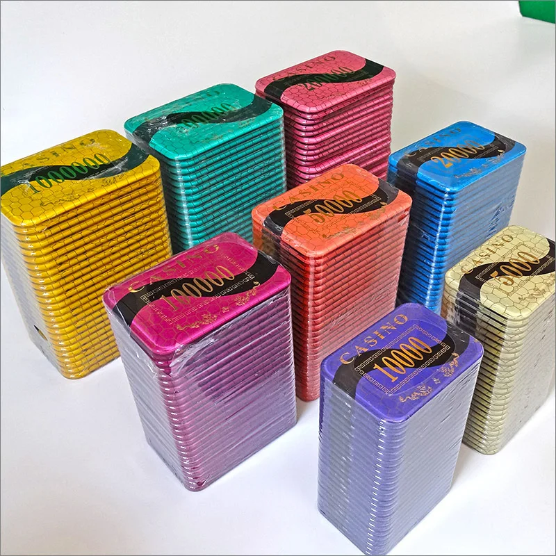 5pcs Texas Poker Kit Profesional Poker Table Top Chips Round Square Entertainment Casino Games Baccarat