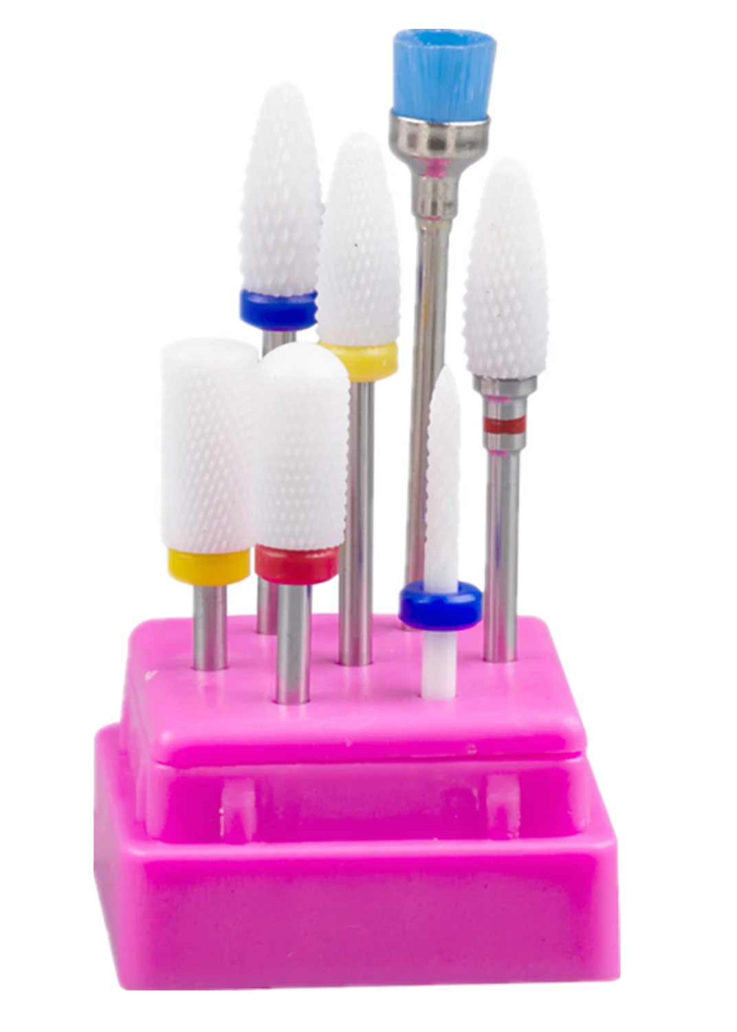 7pcs Nail Art Tungsten Steel Milling Cutter Set Ceramic Nail Drill Bit Electric Drill Nail Machine Pedicure Tool Accessories 3