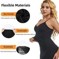 Femmes Shapewear contrôle glisse pour sous les robes Sexy corps Shaper ventre contrôle Spaghette sangle Slip sans couture minceur Cami 4