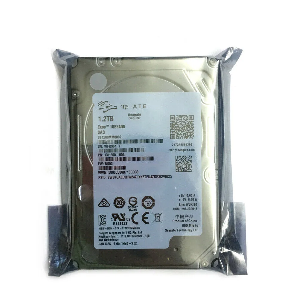 

FOR Seagate Exos ST1200MM0009 1.2TB 10000RPM 10K 2.5" 12Gbps 512n SAS Hard Drive HDD