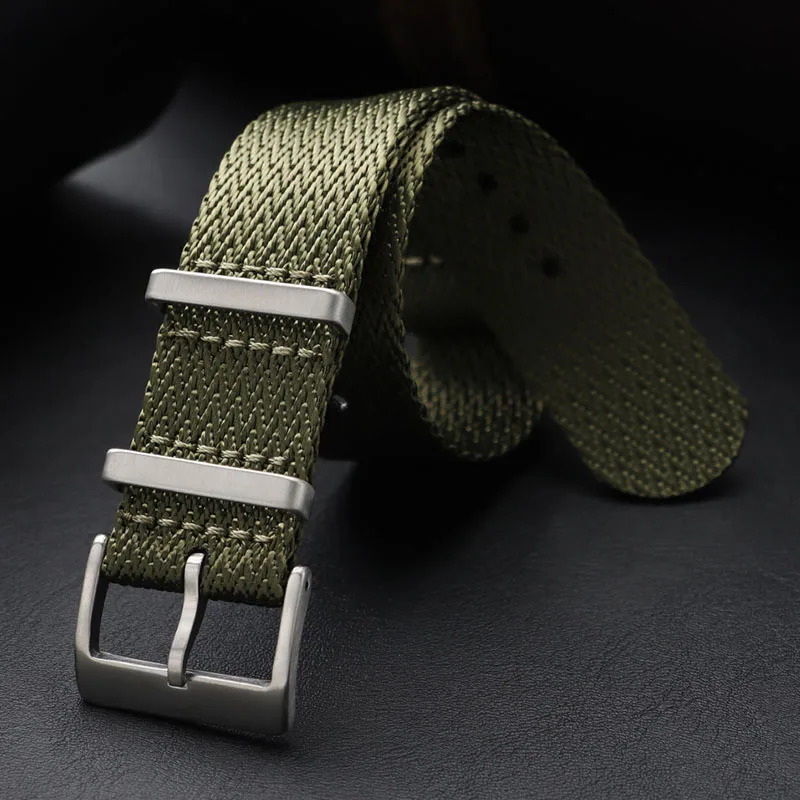 Premium Waterproof Military Canvas Nylon Watch Band - Universal Fit, Multiple Sizes Available