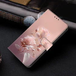 Floral Pattern Leather Wallet Flip Cover - iPhone SE 2020 - 22 (BX6)