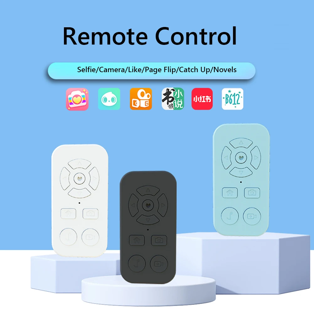 Recharegable Bluetooth Remote Control Button Wireless Controller Selfie Camera Stick Shutter Release For Phones e-book Page Turn
