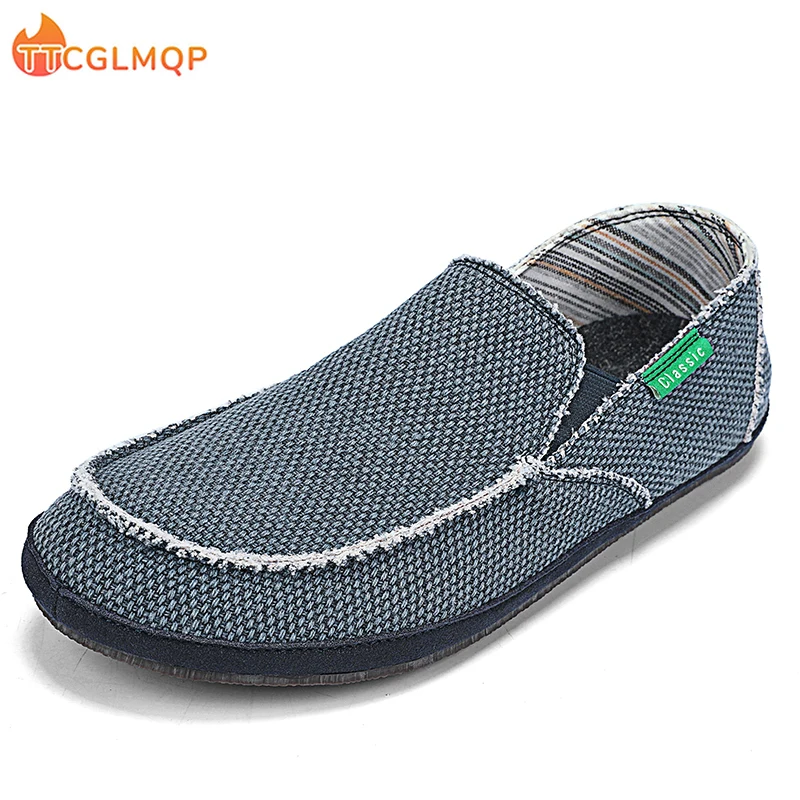 Fashion Men's Sneakers Canvas Breathable Men's Walking Driving Shoes Comfortable Outdoor Men Flats Casual Shoes Tenis Masculino