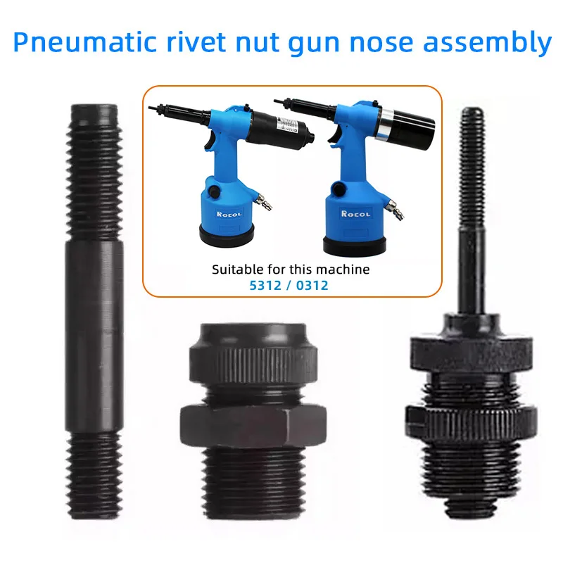 Hydraulic Automatic Pneumatic Rivet Nut Gun Nose Assembly Double