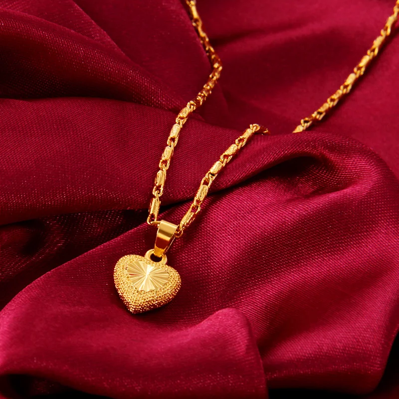 pure 24k gold clavicle chain necklace