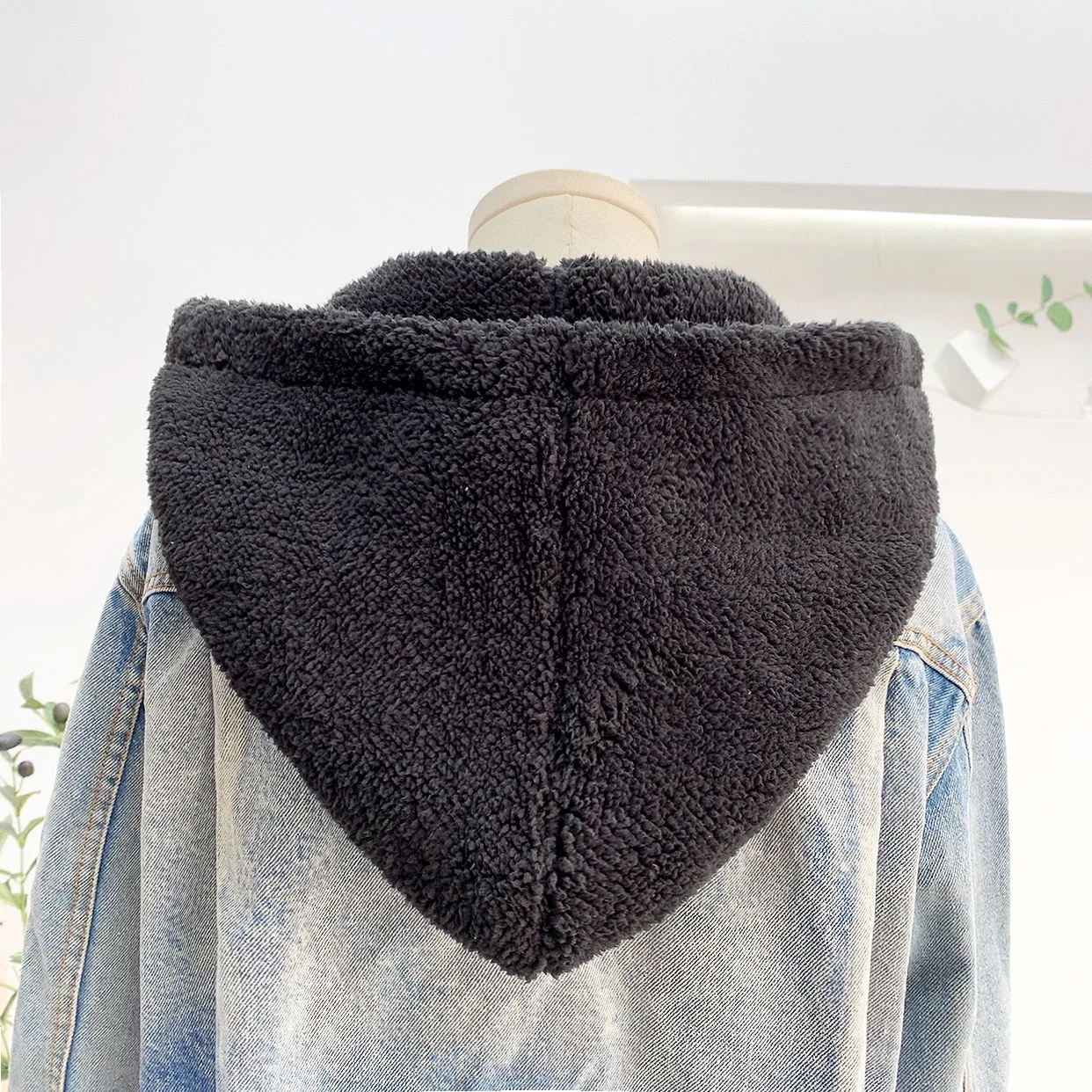 Fleece Fake Hooded Collars Hat For Sweater Pullover Jacket Outwear Winter Flecce Detachable Hooded Fake Collar Cap Drawstring 4