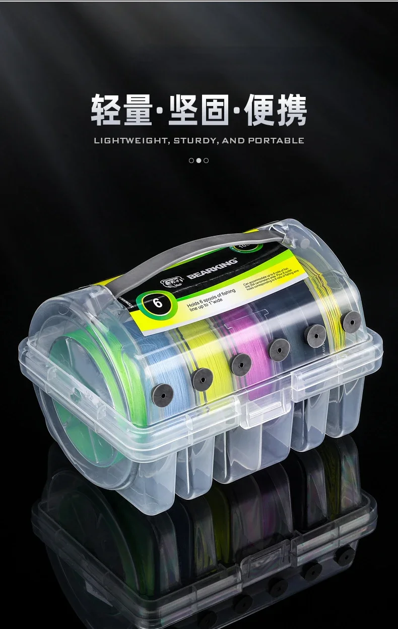Description Picture 5 of itemFishing Tackle box 6 Compartments Fishing Accessories Line Hook Storage Case Double Sided Fishing Tool organizer boxes