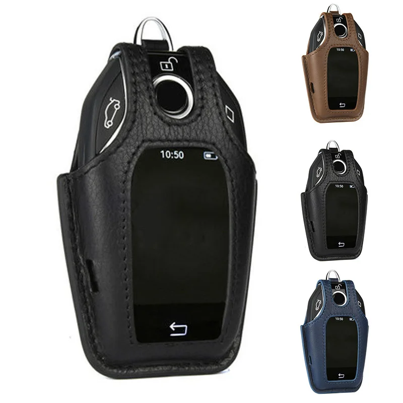 

Hot sale Leather Case Remote Key Fob Cover Bag For BMW Display G11 G12 2016 2017
