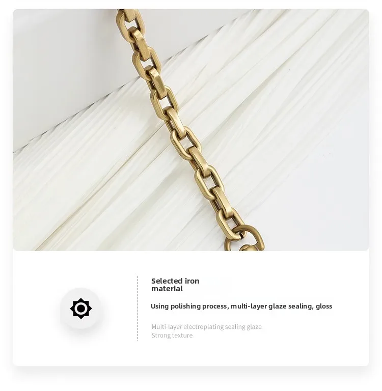 Bag chain accessories high-grade metal crossbody chain replacement shoulder strap extension chain lengthened