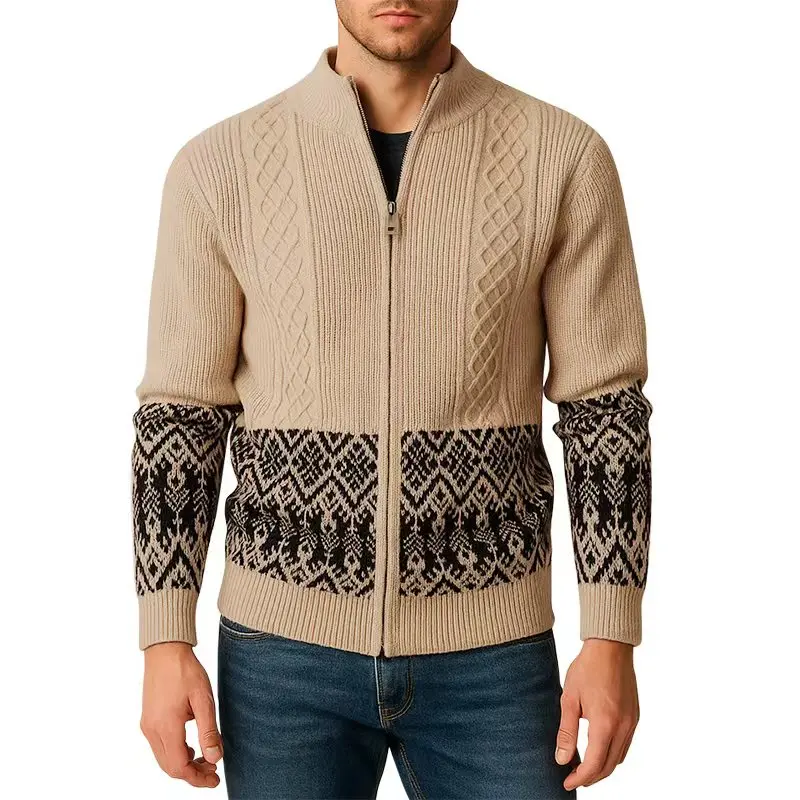 Animal Game Hallowmas Mens Long Cardigan Sweater Cold Blouse Luxury Warm Outerwear Thick Knitted Zipper Sweaters Knitwear Jacket