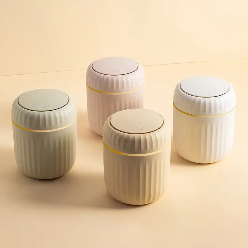 Mini Desktop Trash Can with Lid Garbage Waste Bin Organizer Bedroom Office Desk Storage Box Made Durable Plastic Home Supplies trash can desktop trash can