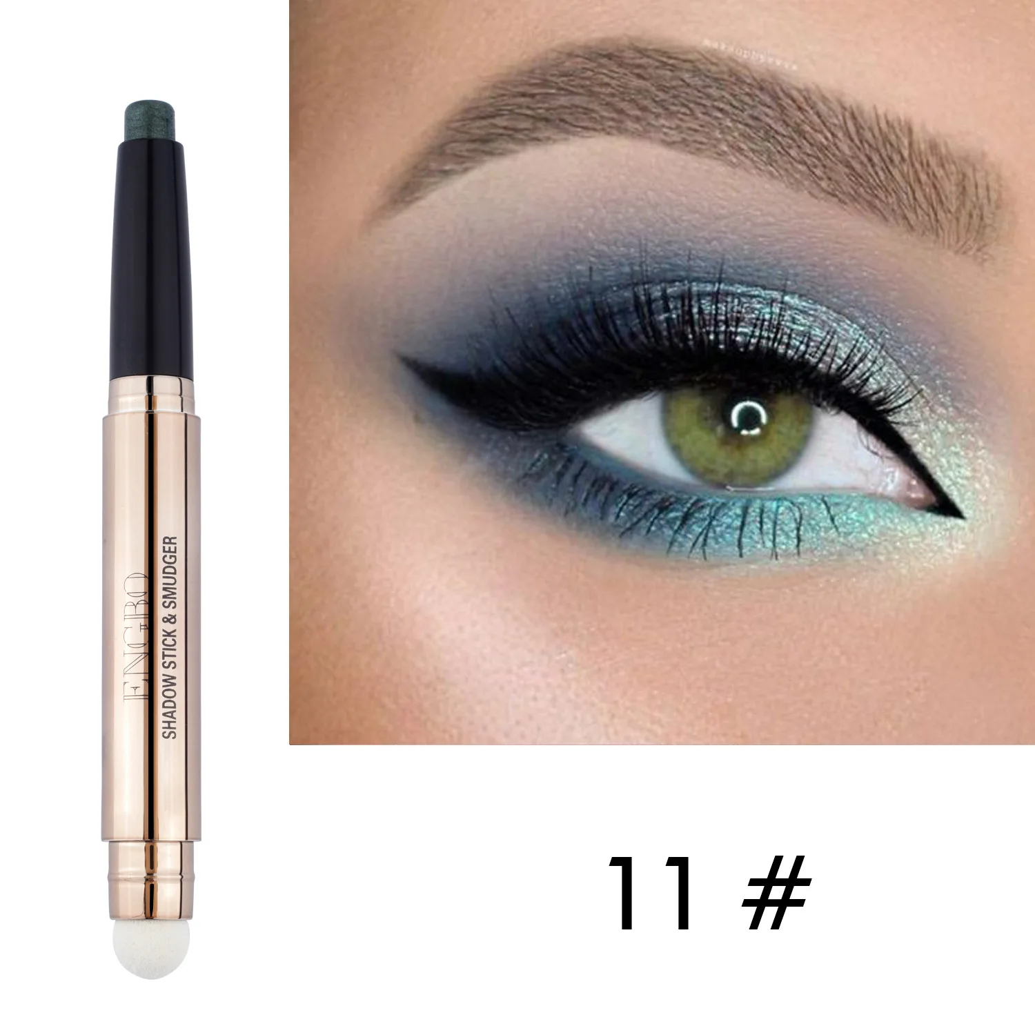 Eye Shadow Pencil Double Head Eye Shadow And Brush Pearl Matt Glitter Shimmer Highlighter Eyeliner Pen Makeup Cosmetics