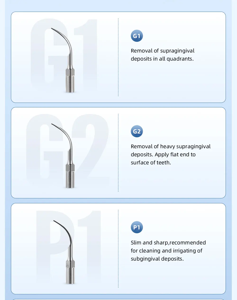 AZDENT-Kit Scaler ultra-sônico, Handpiece com dicas Scaler,