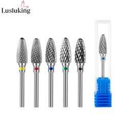 Tungsten Carbid Nail Drill Bits Electric Manicure Drill Accessory Milling Cutters for Nail Gel Polish Remover Nail Tools Efiles