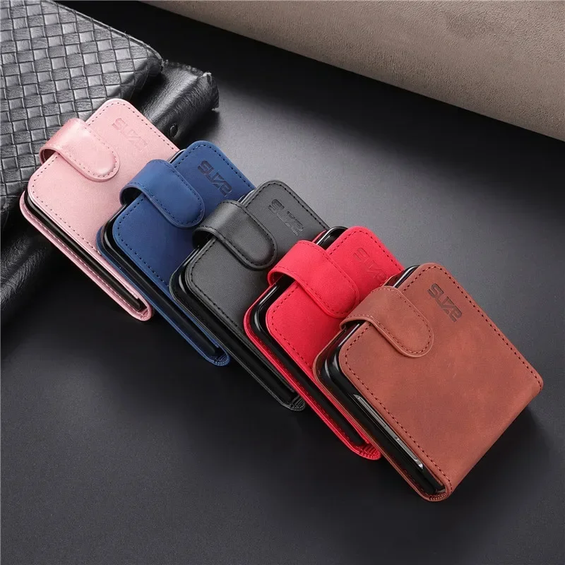 Sleek Magnetic Flip Wallet Case with Card Slot & Stand - Premium PU Leather Cover