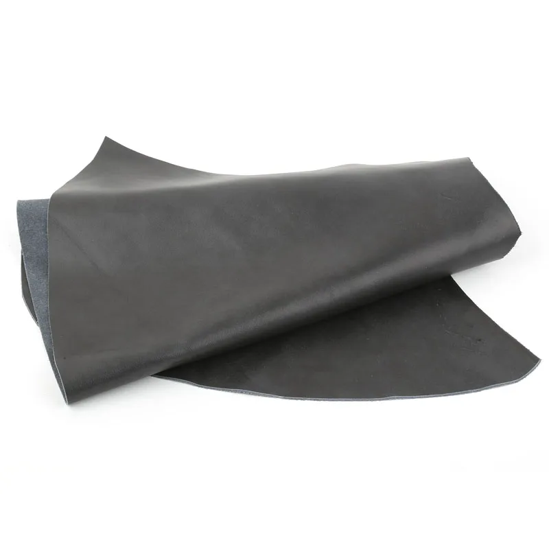 Dark Gray European Soft Oil Wax Cowhide Leather - 1.2mm Thickened Premium Material