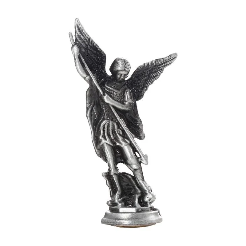 Christian Saint Michael Archangel Figurine: Guardian Statue Zinc Alloy Craft