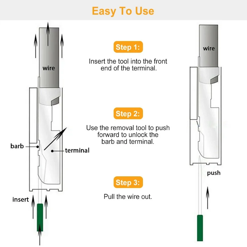 Universal Car Terminal Removal Repair Tool Wire Plug Connector Extractor Puller for Car Terminals Disassembly Hand Tools 41pcs car terminal extractor