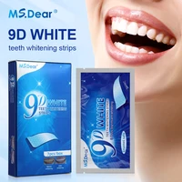 Bandes de nettoyage des dents blanches en Gel 9D, soins d'hygiène buccale, bandes de blanchiment des dents à Double élastique, fausses placages, outil de beauté des dents 3