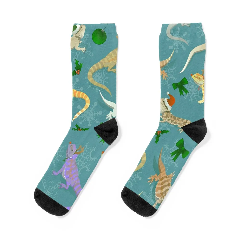 

Bearded Dragon Christmas Holiday Socks heated socks Thermal socks man winter designer socks Socks Women's Men's