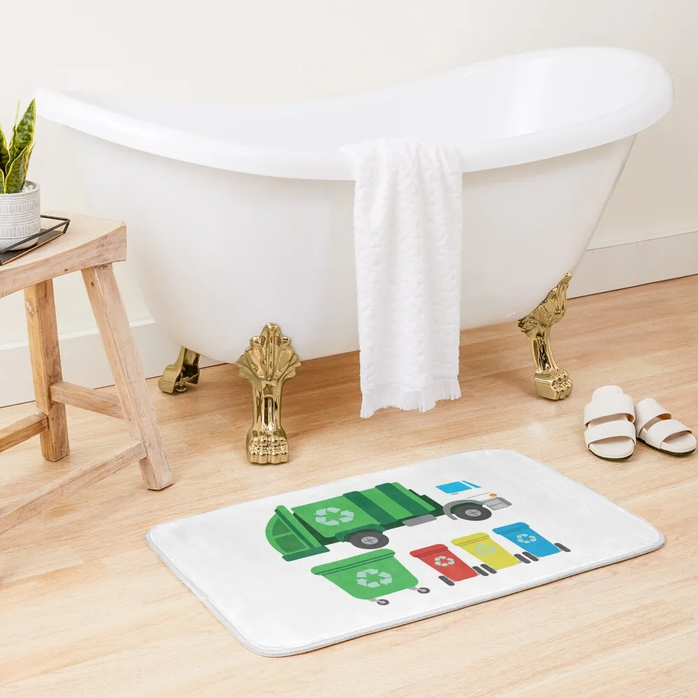 

Мусорный грузовик, мусорная корзина, день вторичной переработки, подарки, коврик для ванной, коврик для ванной, напольные коврики для ванной комнаты