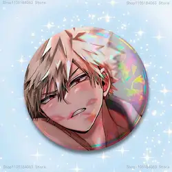 Katsuki Bakugo Fan Collectible Cosplay Badge Set - Round Pin Decor & Souvenir Brooch Gift - 44X44mm (Z12)