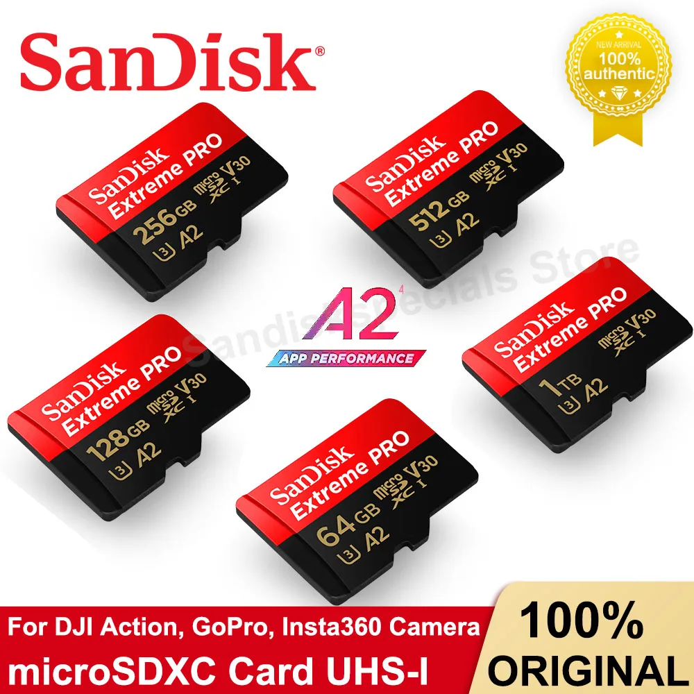 超高速190M Sandisk Extreme マイクロSDカード  256GB