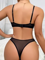 Ensemble de Lingerie de haute qualité, nouveau Design, avec ligne papillon Sexy, maille, sous-vêtements pour femmes, soutien-gorge Push Up, 2 pièces, YS2417 3