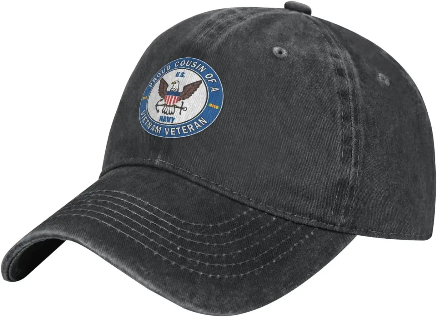 

us Navy Proud Cousin of a Vietnam Veteran Trucker Hat-Baseball Cap Washed Cotton Dad Hats Navy Military Caps