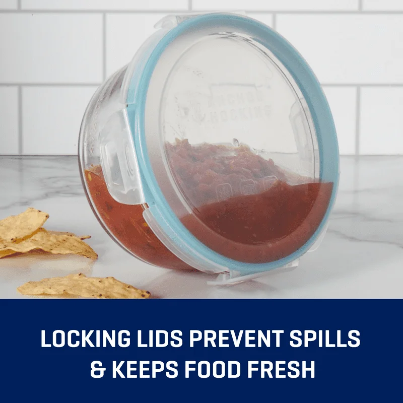 

Locking Lid Glass Food Storage Containers, 10 Piece Set