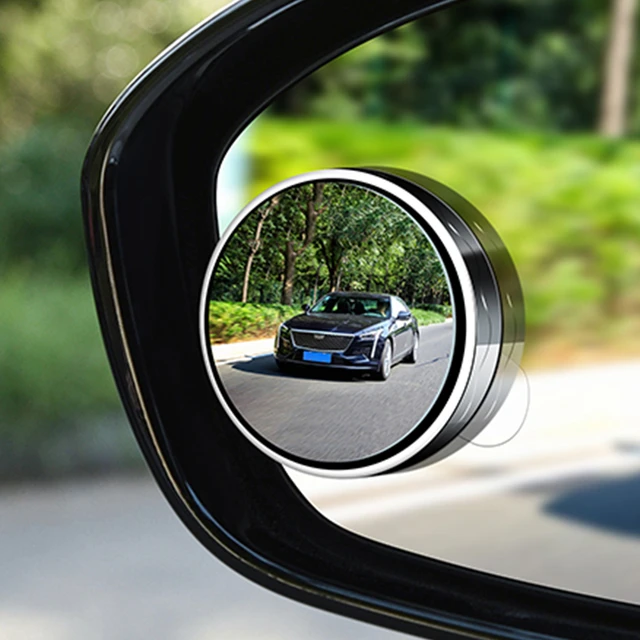 2 PCS Auto HD Hilfs Rück Blinden Fleck Spiegel Einstellbar 360 ° Weitwinkel  Auto Sicherheit Runde Konvexen Spiegel Fahrzeug zubehör - AliExpress