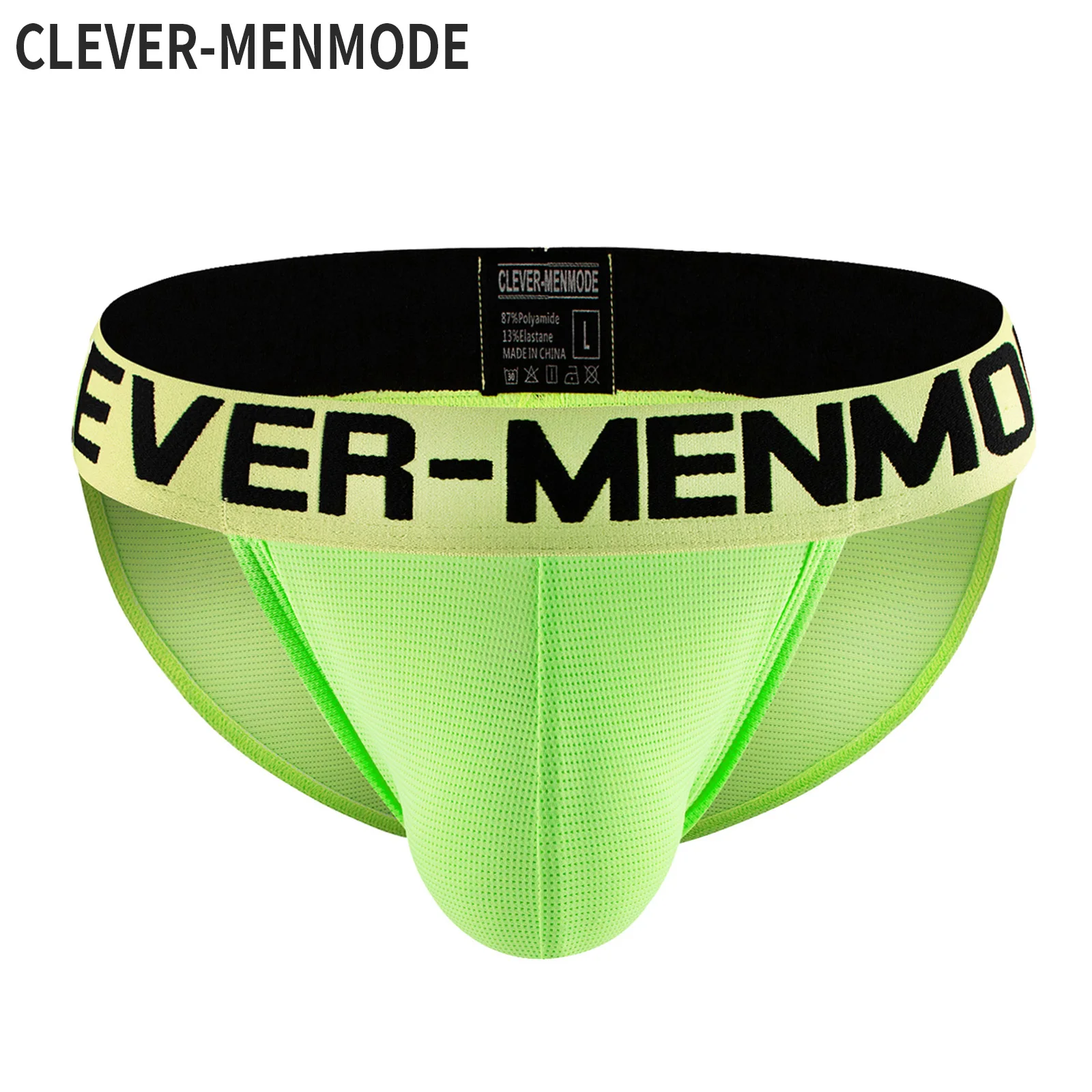 CLEVER-MENMODE Men Underwear Briefs Sexy Mesh Penis Pouch Panties Thin Lingerie Elastic Bondage Waist Band Underpants Slips