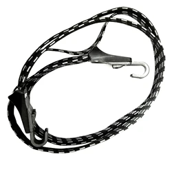Adjustable Elastic Bike Luggage Straps with Hooks (Black)