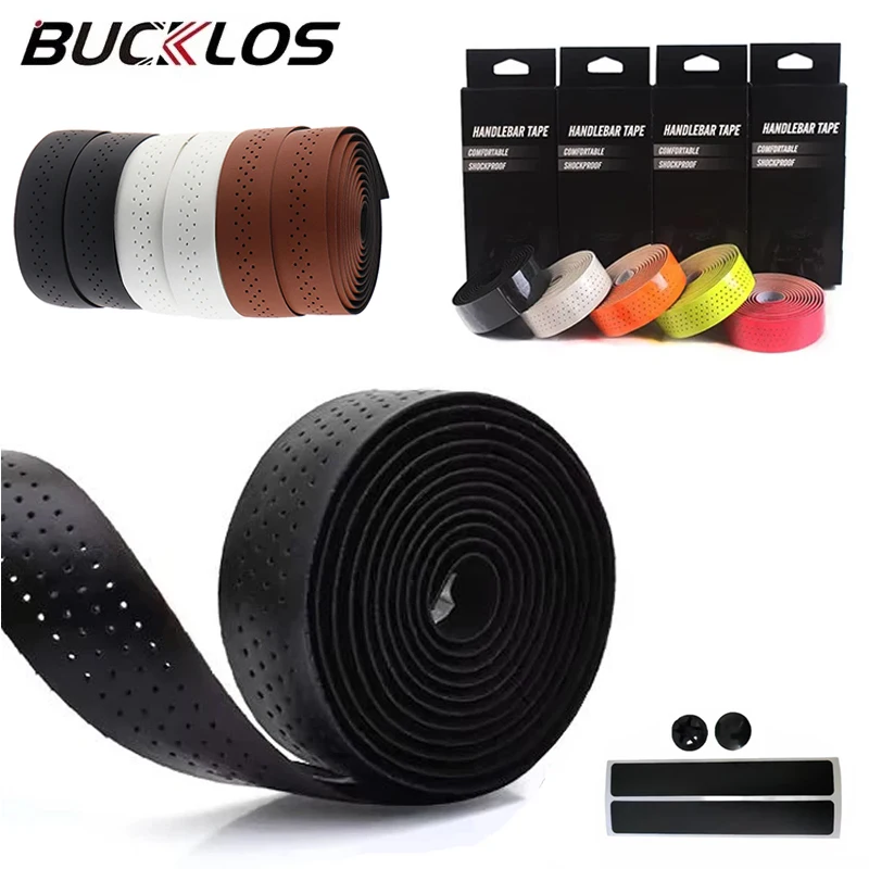 Road Bike Handlebar Tape Soft Perforated Bike Bar Tapes Durable Shock-absorbing Road Bicycle Handle Bar Winding Strap Anti-slip