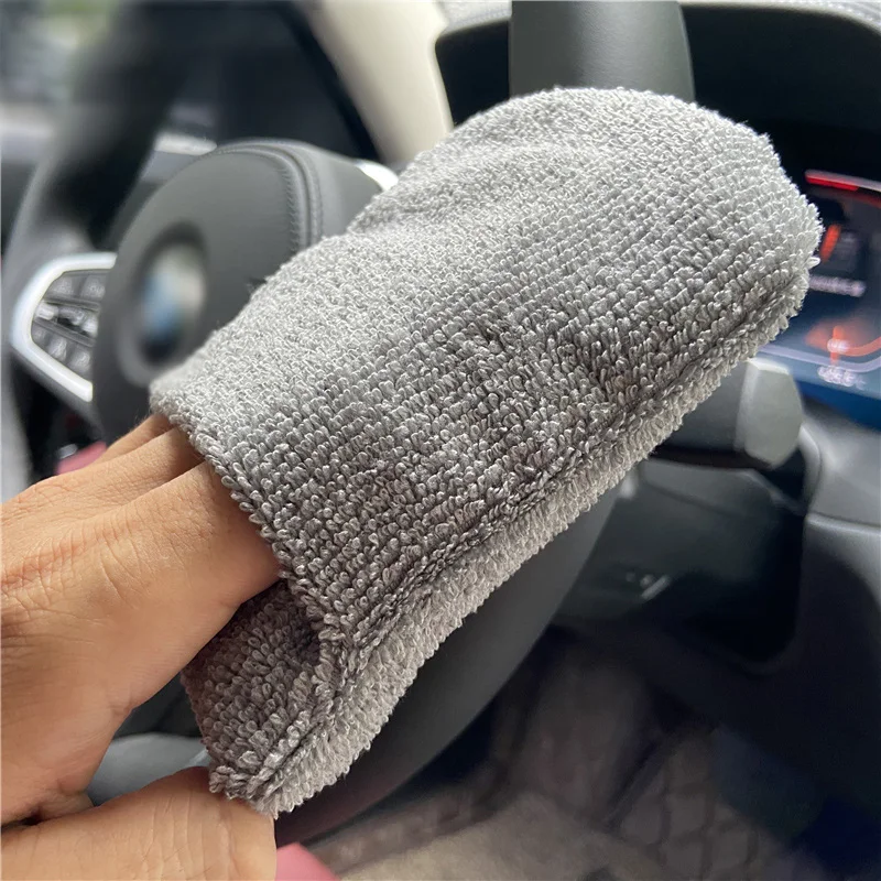 Car Polishing Wax Sponge 5pcs SEAMETAL Soft Microfiber Car Wax Applicator Mitts Foam Applicator Pad for Detailing Care Tool