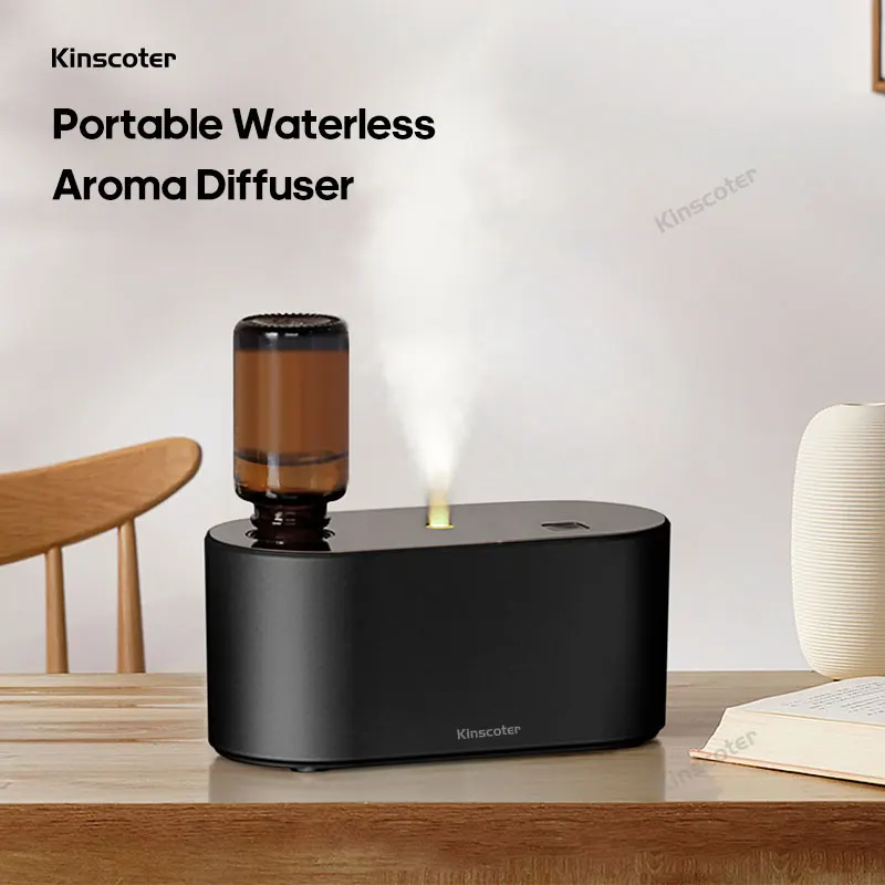 KINSCOTER High Quality Waterless Aromatherapy Diffuser Portable Essential Oil Diffuser Atomiser Scent Machine Holiday Gift