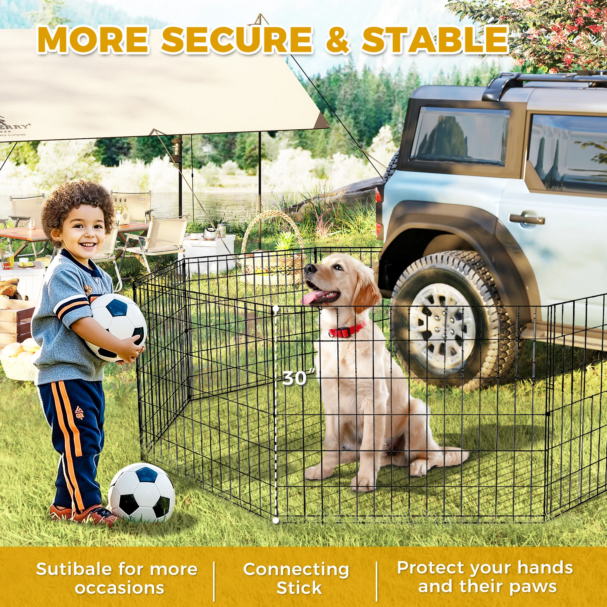 Foldable Metal Dog Playpen 4