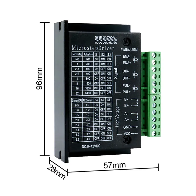 Stepper Motor Driver Pulse Direction Controller 4A 9V to 24V DC 32 Segments For CNC Engraver Nema17 Nema23 42 57 HLTNC TB6600 stepper motor